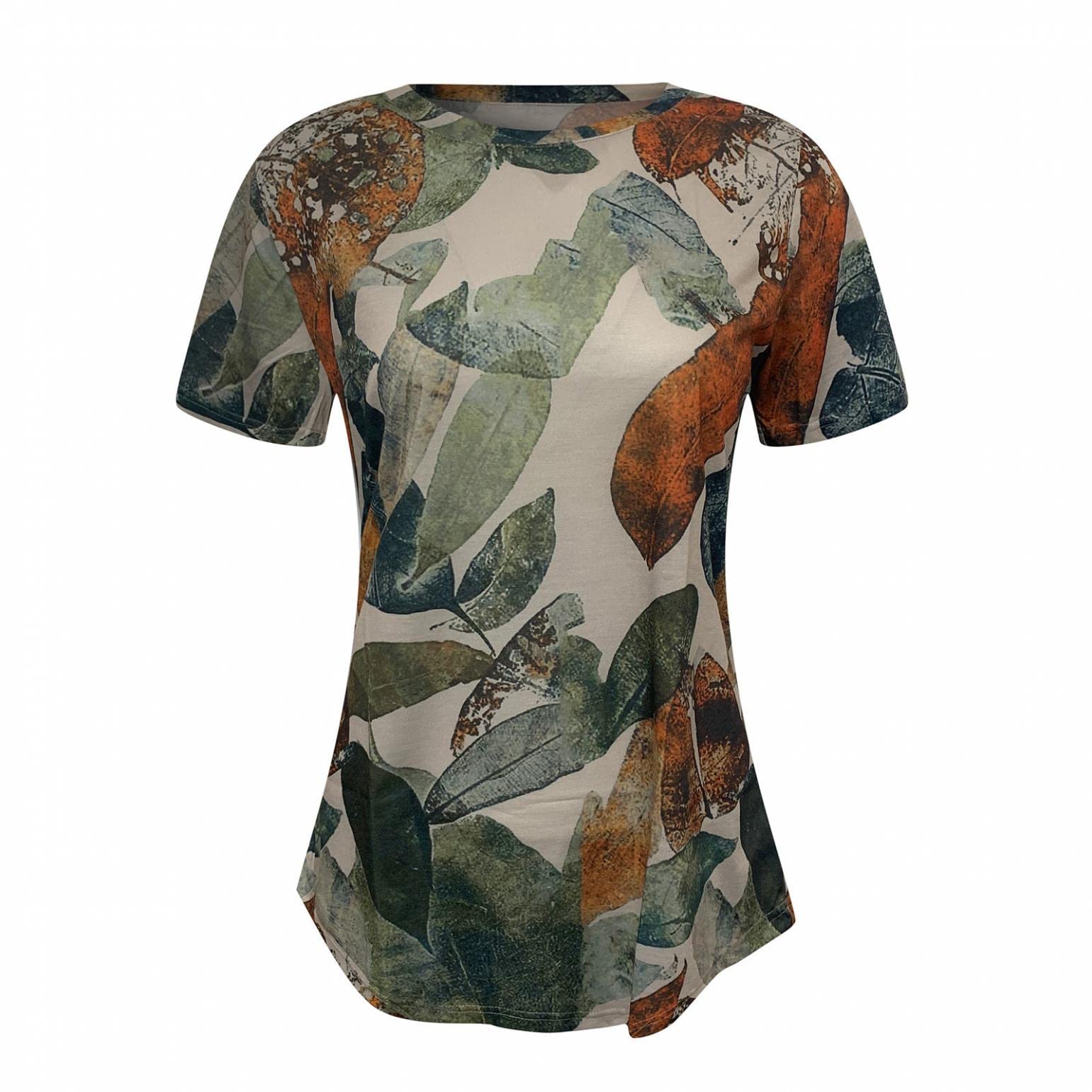 トップス c... ZXASD Womens Tops Short Long Sleeve Crewneck T Shirts Fancy Summer